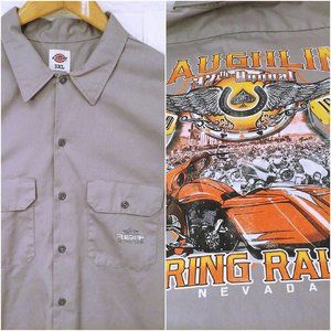 2019 Dickies Shirt Moto Graphic Laughlin 37th Spring River Rally Men-3X Pockets
